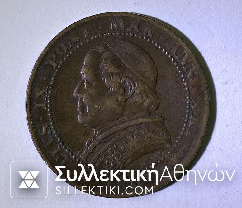 VATICAN 1 Soldo 1867 XF